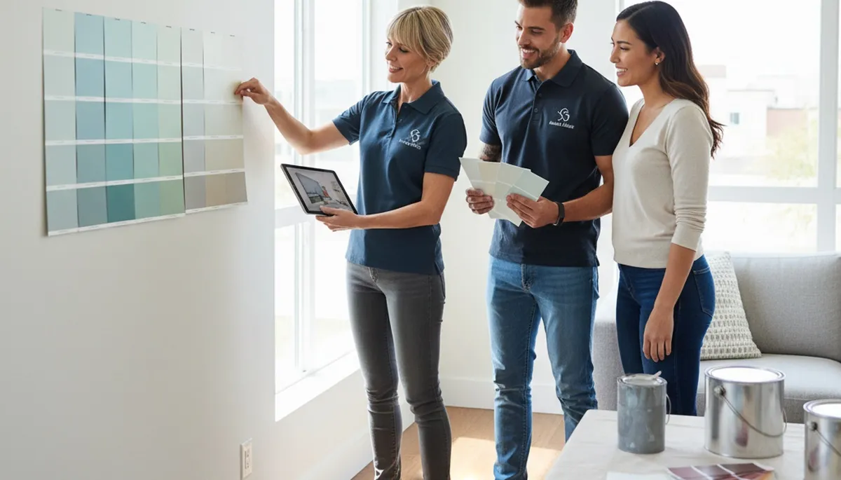 Cleveland, OH painter providing expert color consultation for home interior paint selection