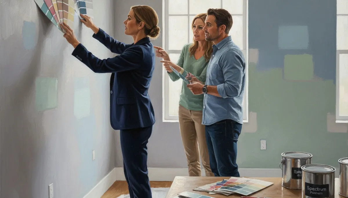 Cleveland, OH painters providing expert color consultation for home interior paint selection