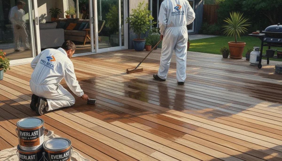 Deck painting service in Cleveland, OH for wood decks protected from moisture and freeze-thaw damage