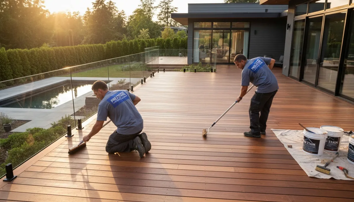 Cleveland, OH deck staining service protecting and enhancing outdoor wood against weather damage