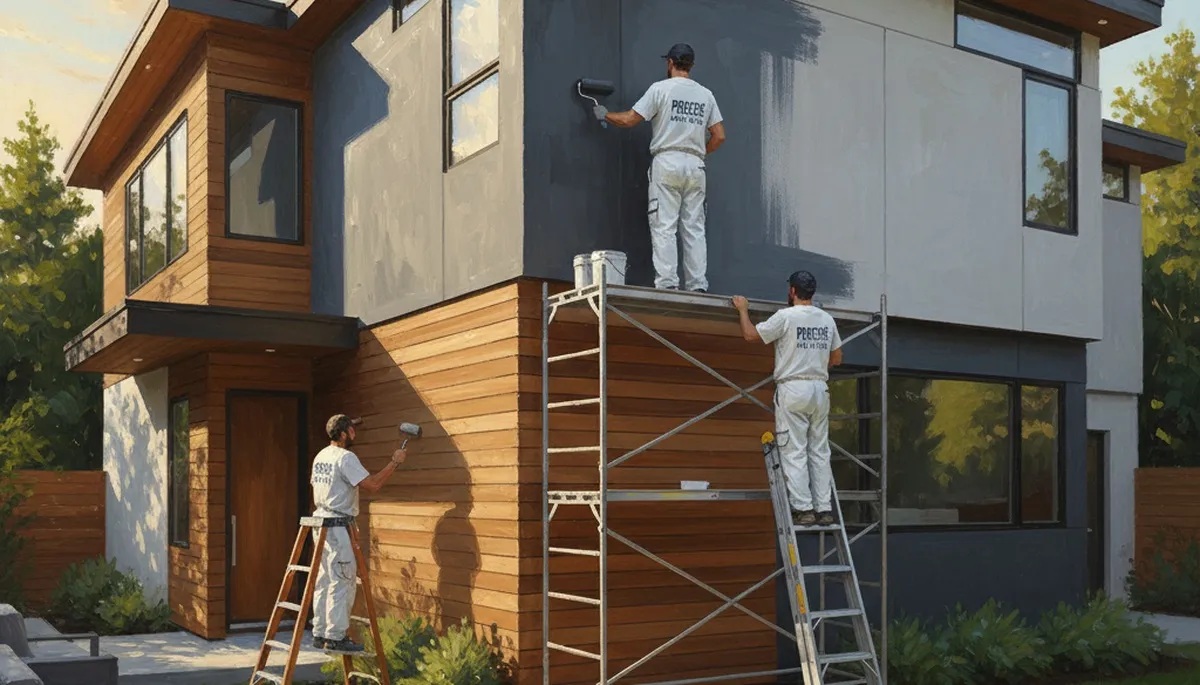 Cleveland, OH exterior house painting by professional painters for weather-resistant home protection