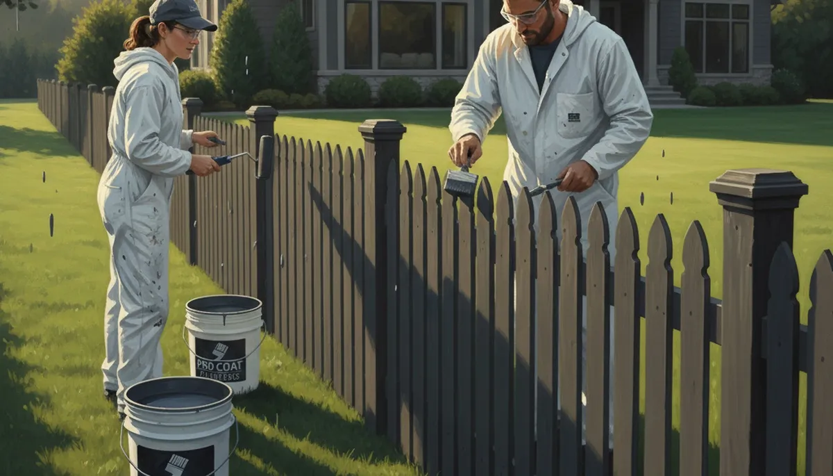 Fence painting in Cleveland, OH by Cleveland Paint Pros for weather protection and curb appeal