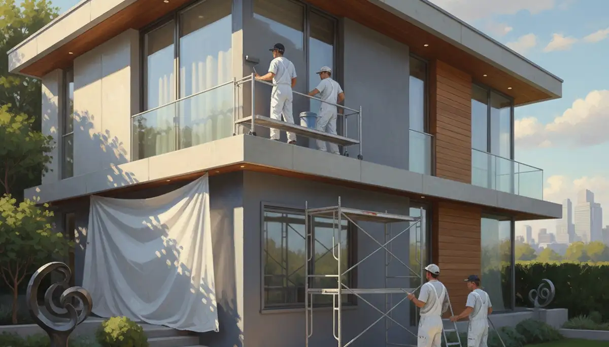 Cleveland, OH house painters applying exterior paint to protect homes from weather damage