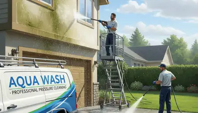 Pressure cleaning service in Cleveland, OH removing grime from siding, concrete, and decks