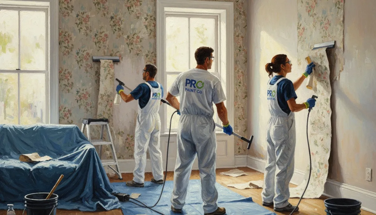 Cleveland, OH wallpaper removal service for older homes, leaving walls clean and paint-ready